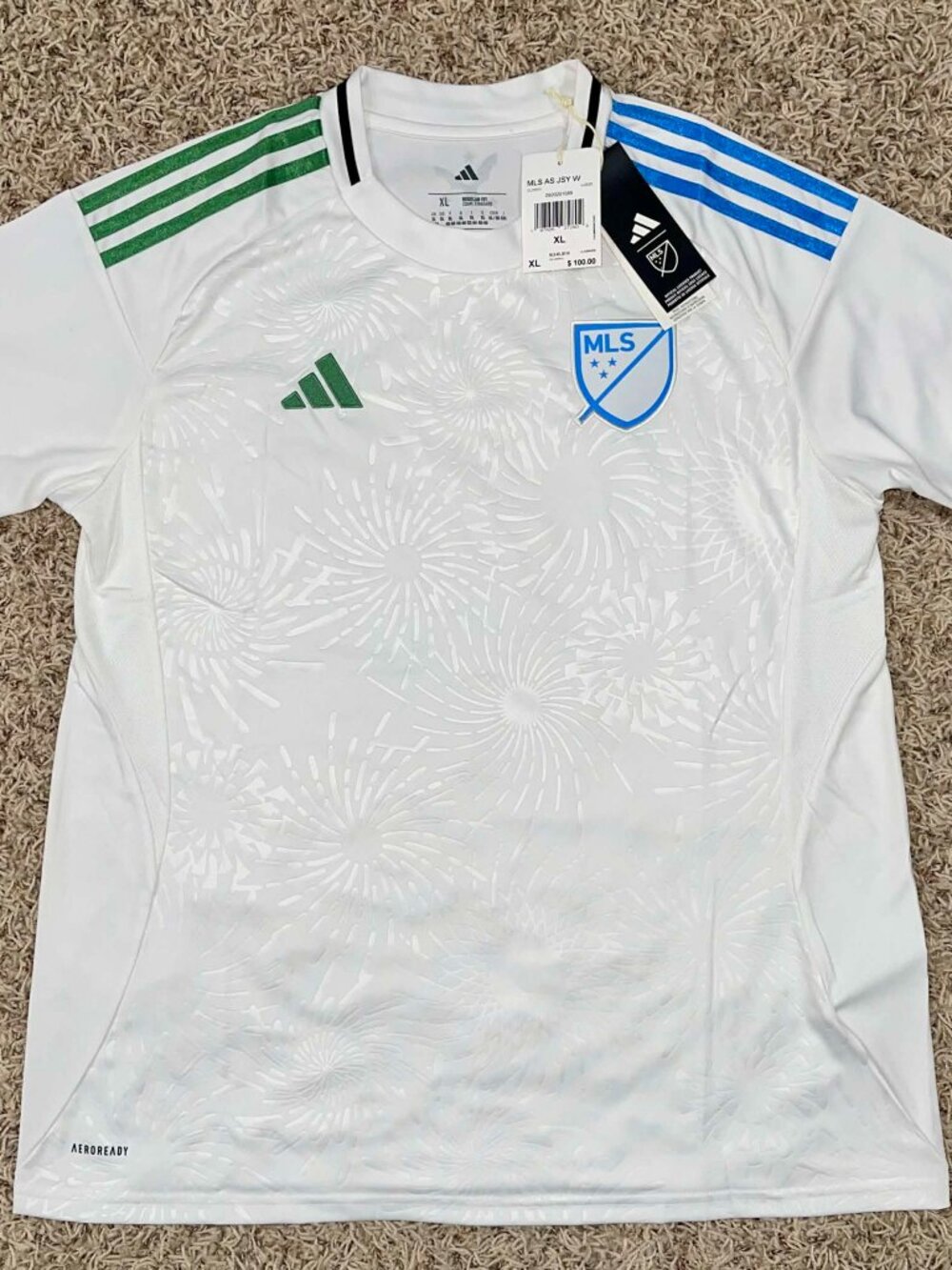 Adidas Women’s MLS All-Star 2025 Jersey White JJ2525, Size XL (New)